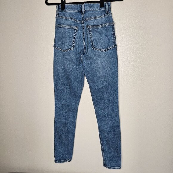Reformation Size 25 Light Medium Wash High And Skinny Jeans Stretch Catalina - Picture 5 of 10